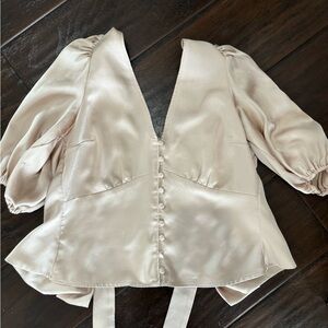 Abercrombie button up open back top